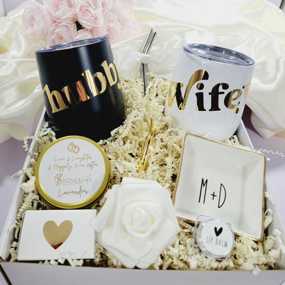 Personalized Engagement Gift Box for Couple | Mr & Mrs Keepsake Gift | NIMA Gifts