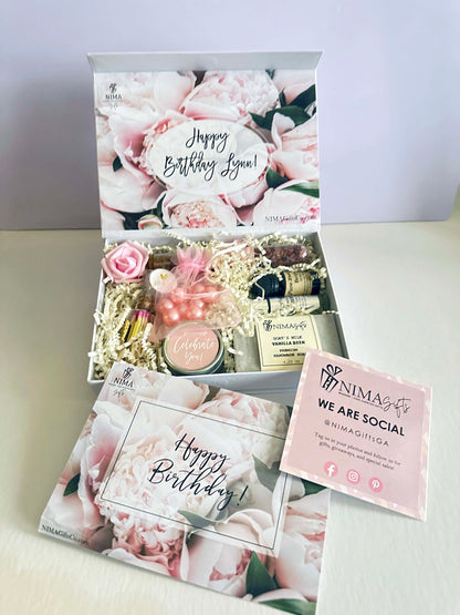 Personalized Luxury Spa Gift Box – Birthday Gift for Mom, Best Friend, or Sister – Self-Care Set – SBDS02