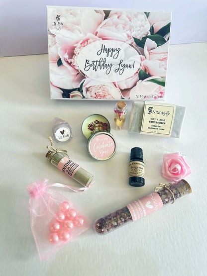 Personalized Luxury Spa Gift Box – Birthday Gift for Mom, Best Friend, or Sister – Self-Care Set – SBDS02