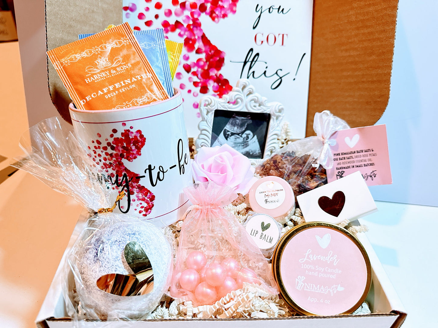 Pregnancy Gift Box, Mommy To Be, Spa & Tea Gift Set
