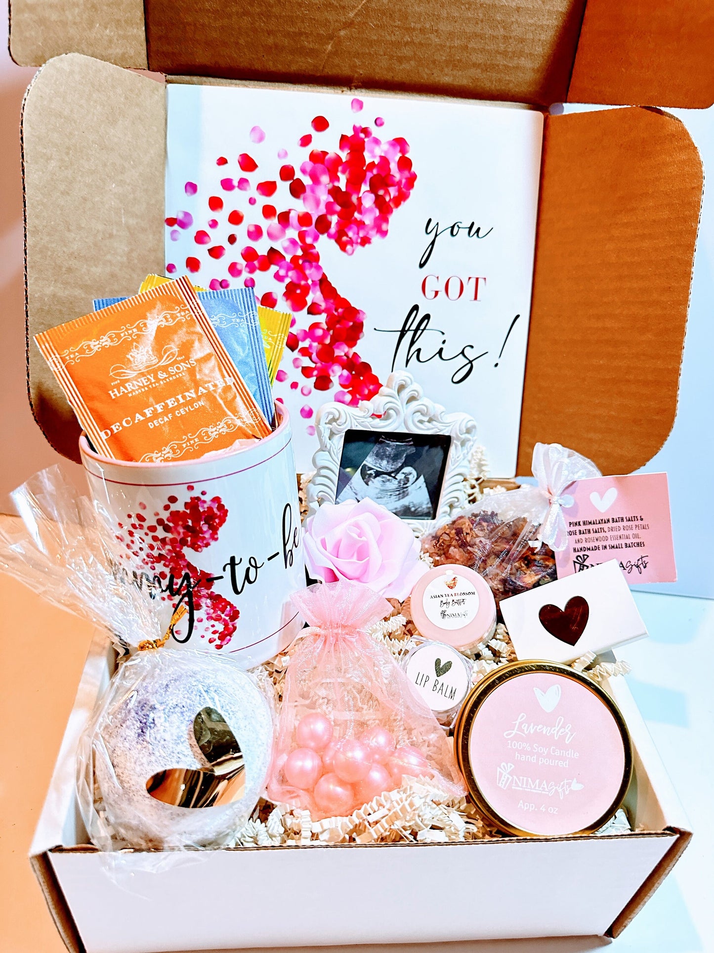 Pregnancy Gift Box, Mommy To Be, Spa & Tea Gift Set