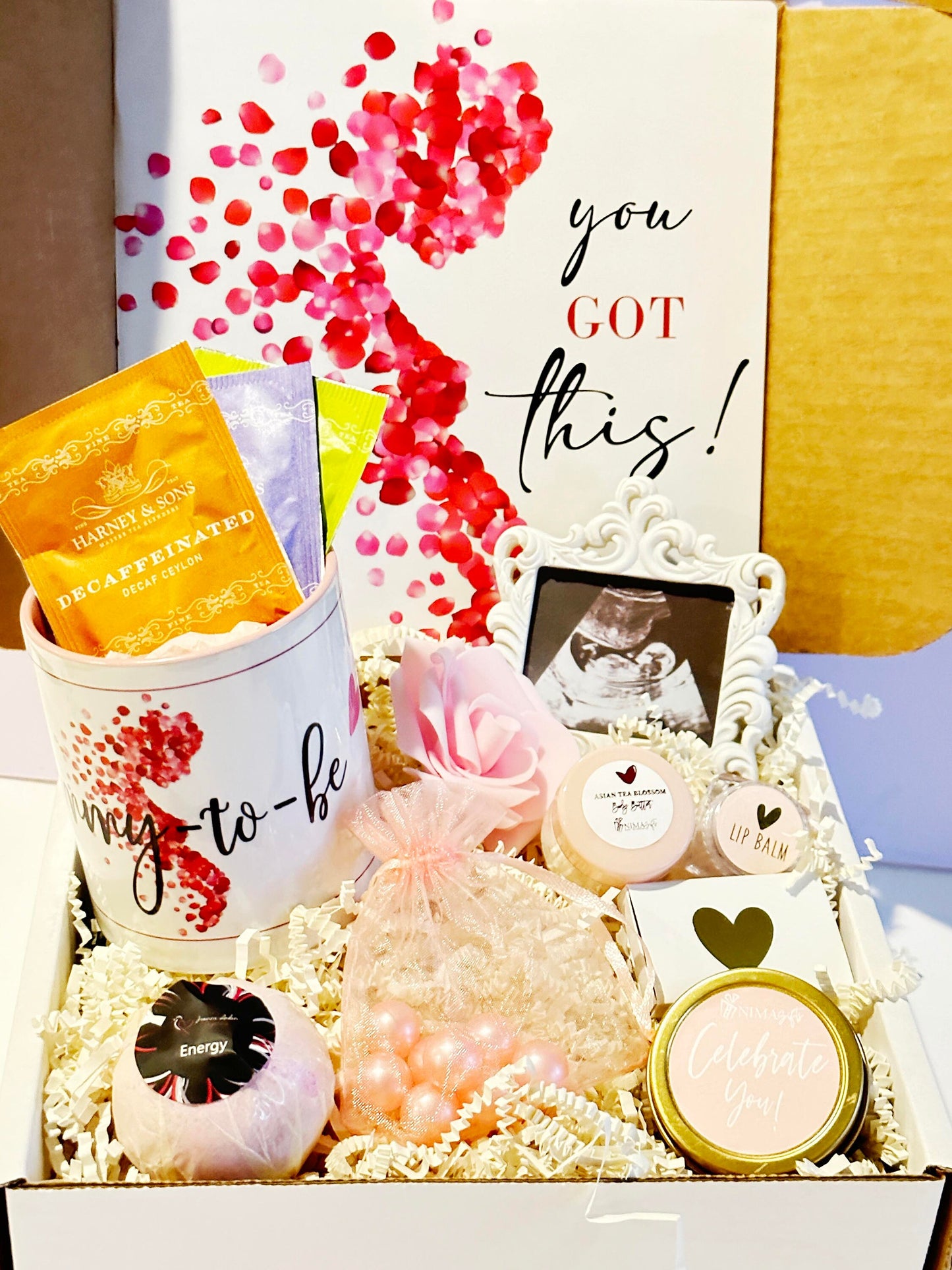 Pregnancy Gift Box, Mommy To Be, Spa & Tea Gift Set