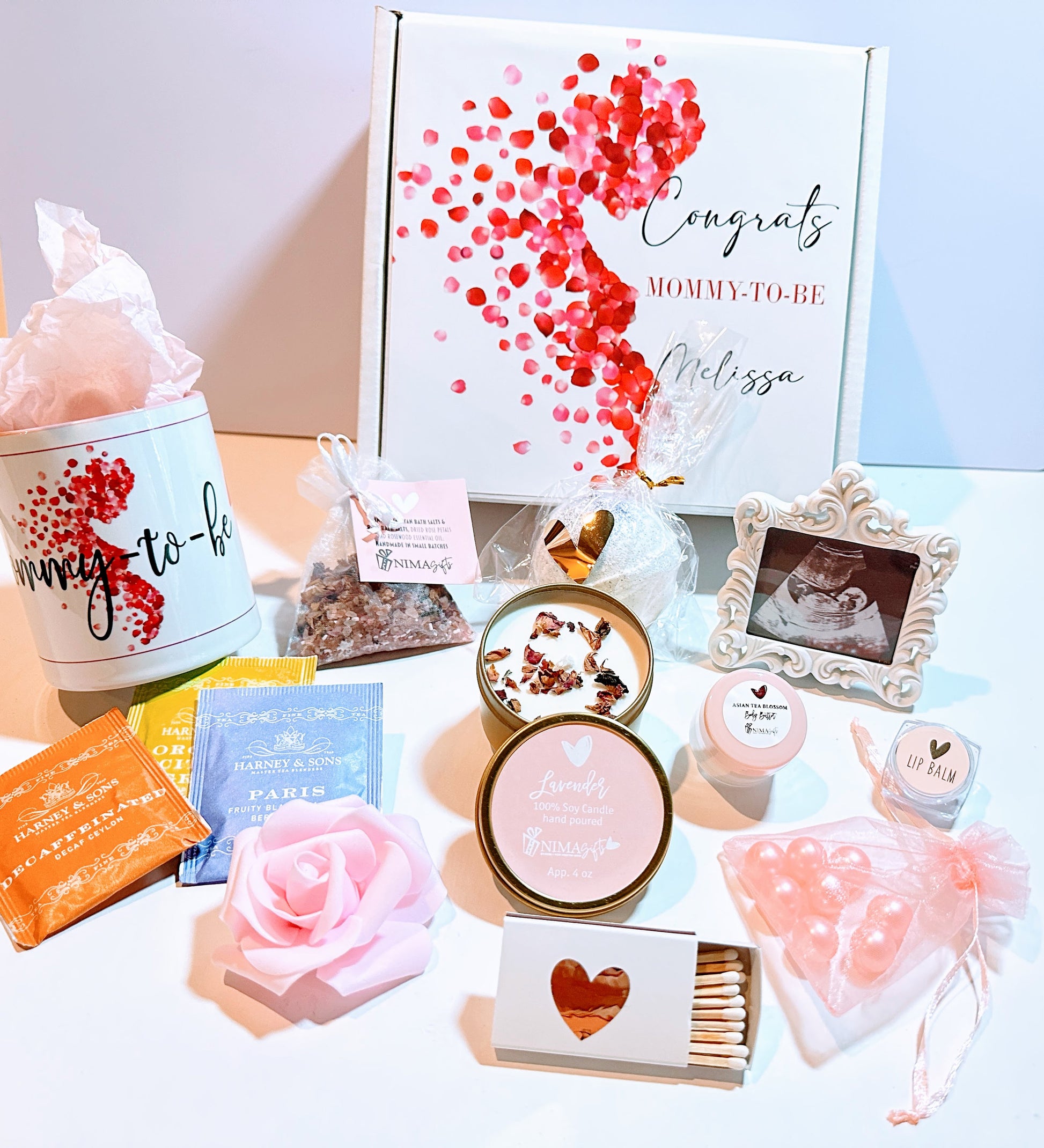 Pregnancy Gift Box, Mommy To Be, Spa & Tea Gift Set