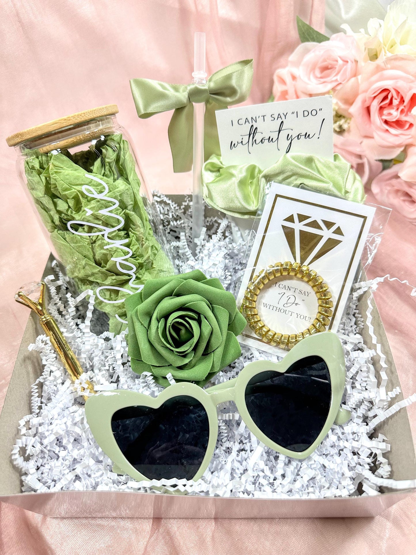 Introducing the perfect Bridesmaid Proposal Box—a thoughtfully curated collection designed to make your special day even more memorable. Whether you're asking "Will you be my bridesmaid?" or maid of honor?" this  box is  perfect to pop the question.