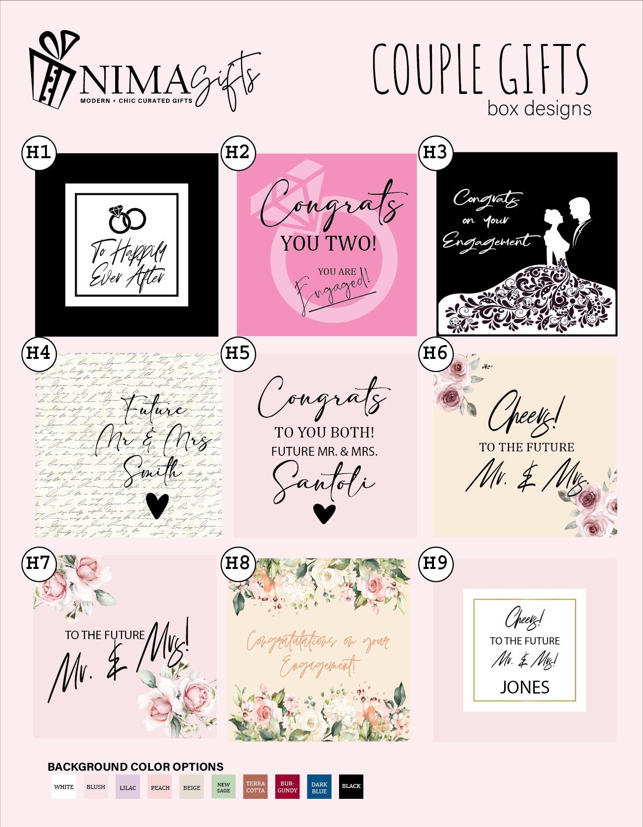 Personalized Engagement Gift Box for Couple – Future Mr and Mrs Gift Set with Matching Mugs, Luxury Bridal Shower & Engagement Party Present