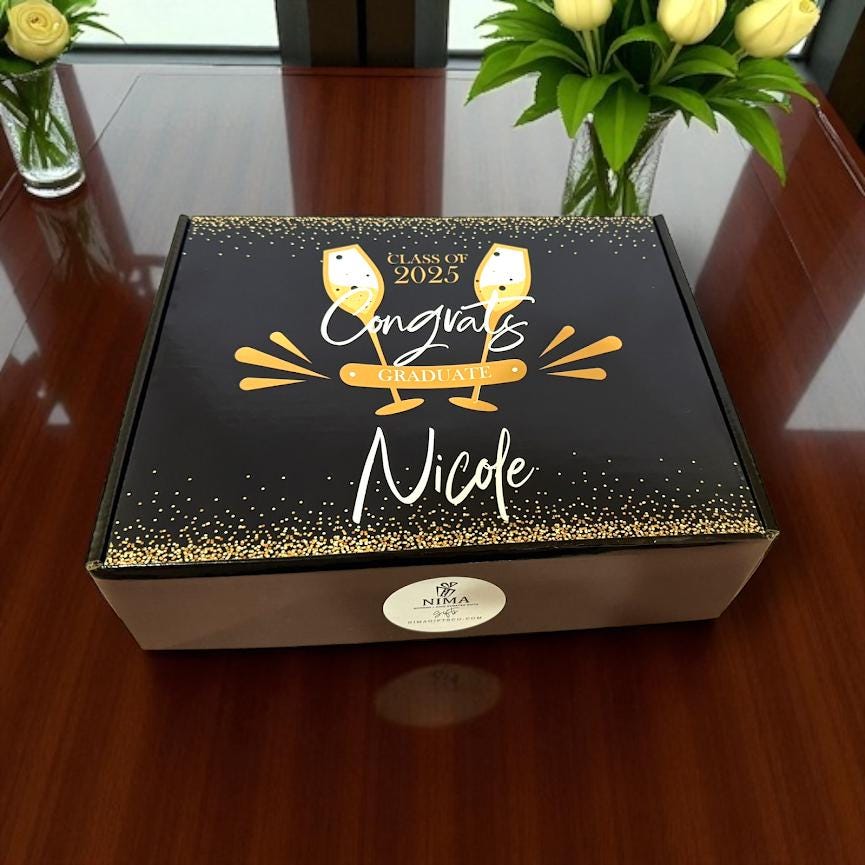 Personalized Graduation Gift Box for Her – College, Master’s & High School Grad Gift | Class of 2026 – GGB08