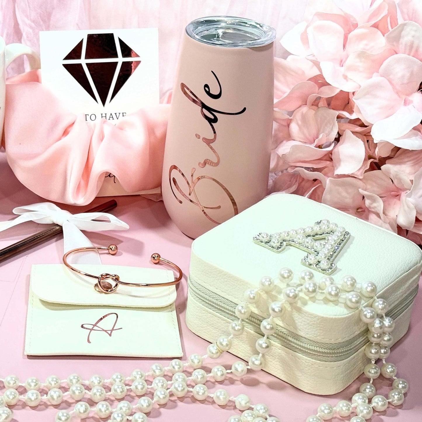 Personalized Travel Jewelry Box, Bridesmaid Gift