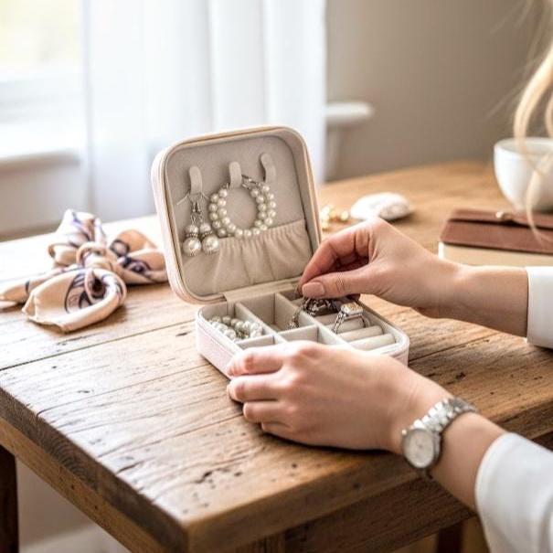 Personalized Travel Jewelry Box, Bridesmaid Gift