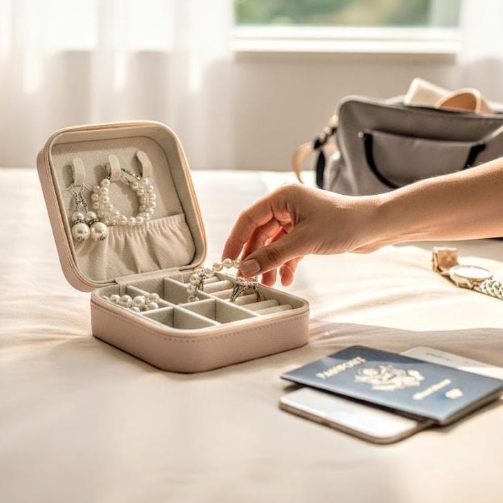 Personalized Travel Jewelry Box, Bridesmaid Gift