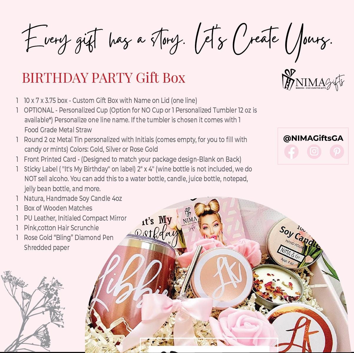Birthday Gift Box for Best Friend, Personalized Spa Gift Set for Women, Custom 30th 40th 50th Birthday Gift for Her