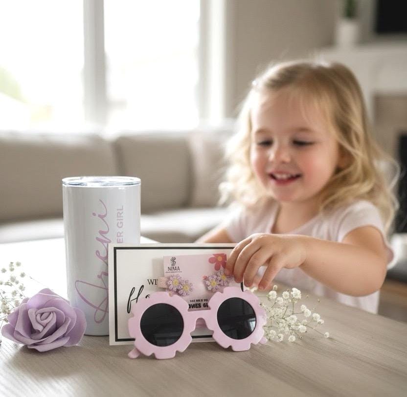 Lilac Flower Girl Proposal Box | Personalized Purple Junior Bridesmaid Gift Set - FGGB003