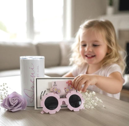 Lilac Flower Girl Proposal Box | Personalized Purple Junior Bridesmaid Gift Set - FGGB003