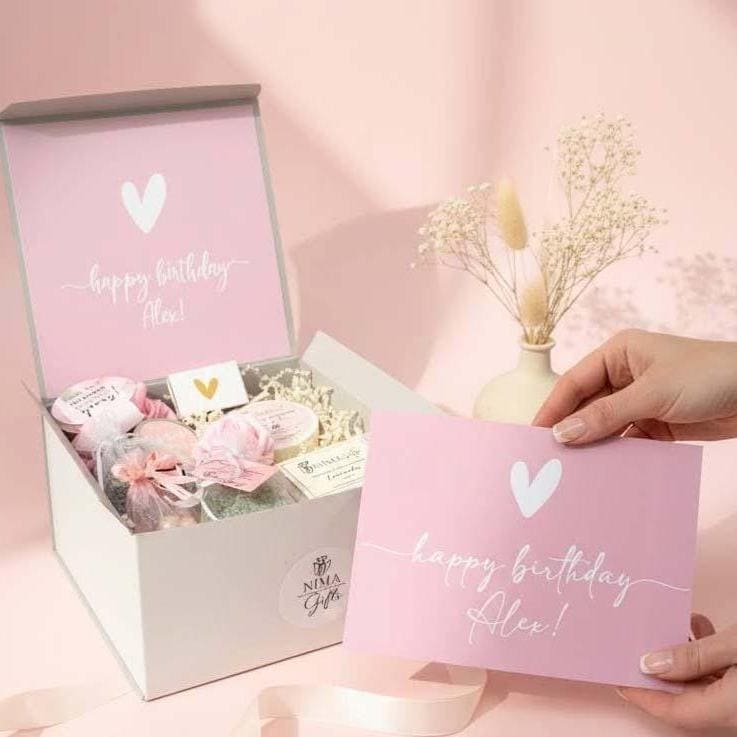 Birthday Gifts for Her, Friend Gift Box, Gifts for Women Birthday, Spa Gift Set, Birthday Gift Box, Personalized Best Friend Gift - MDGB002B