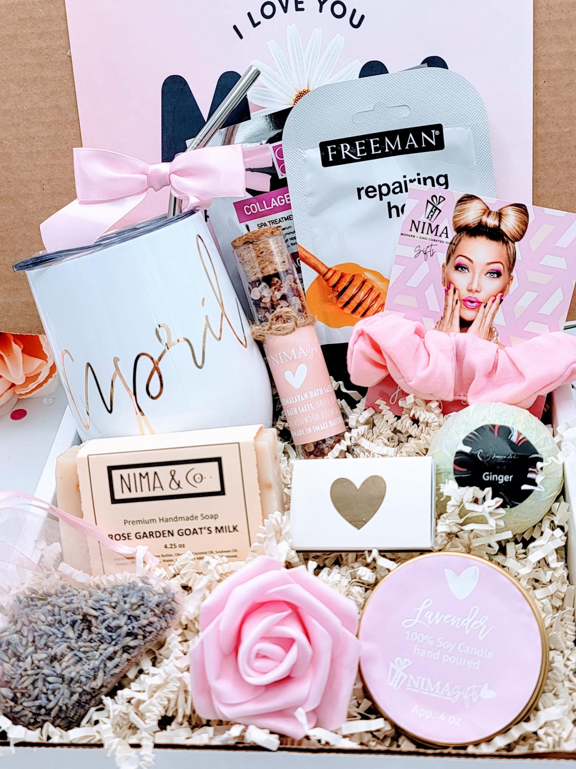 Birthday Gifts for Her, Friend Gift Box, Gifts for Women Birthday, Spa Gift Set, Birthday Gift Box, Personalized Best Friend Gift - MDGB002B
