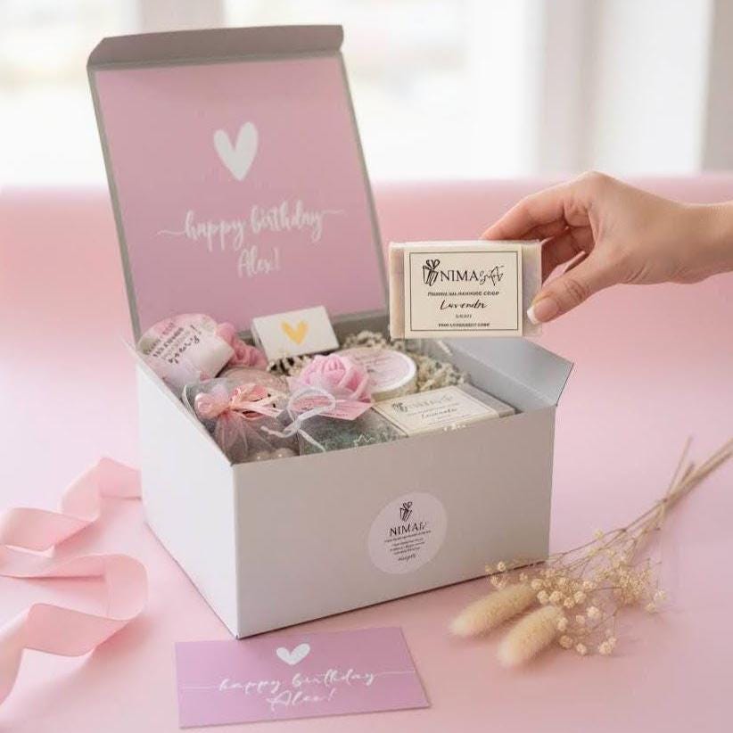 Birthday Gifts for Her, Friend Gift Box, Gifts for Women Birthday, Spa Gift Set, Birthday Gift Box, Personalized Best Friend Gift - MDGB002B