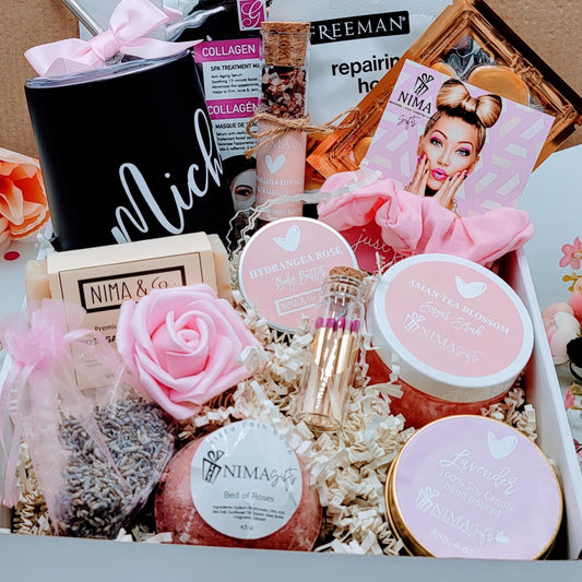 Birthday Gifts for Her, Friend Gift Box, Gifts for Women Birthday, Spa Gift Set, Birthday Gift Box, Personalized Best Friend Gift - MDGB002B