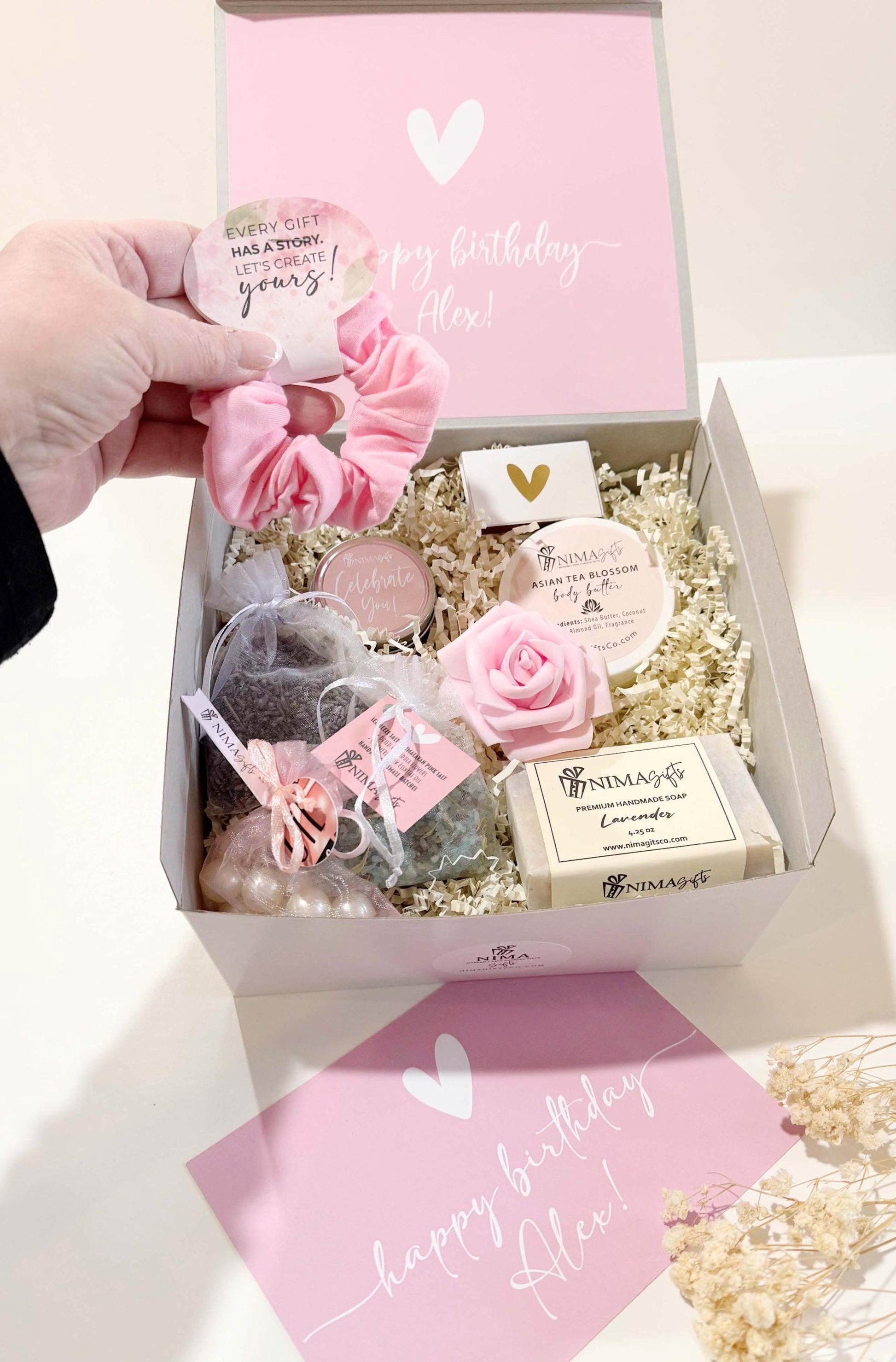 Birthday Gifts for Her, Friend Gift Box, Gifts for Women Birthday, Spa Gift Set, Birthday Gift Box, Personalized Best Friend Gift - MDGB002B