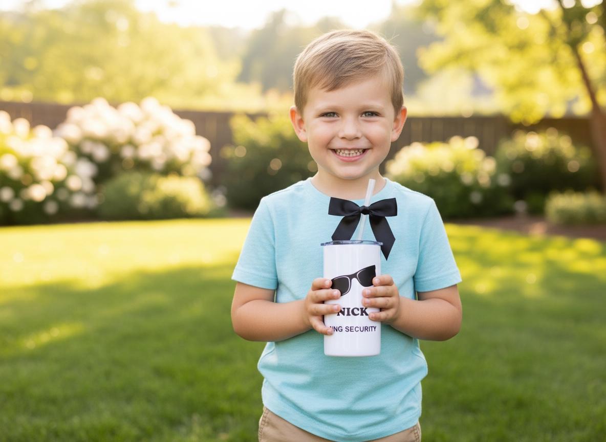 Personalized Flower Girl Tumbler | 12oz Skinny Mini Kids Cup for Flower Girls & Ring Bearers | NIMA Gifts - FGTG001