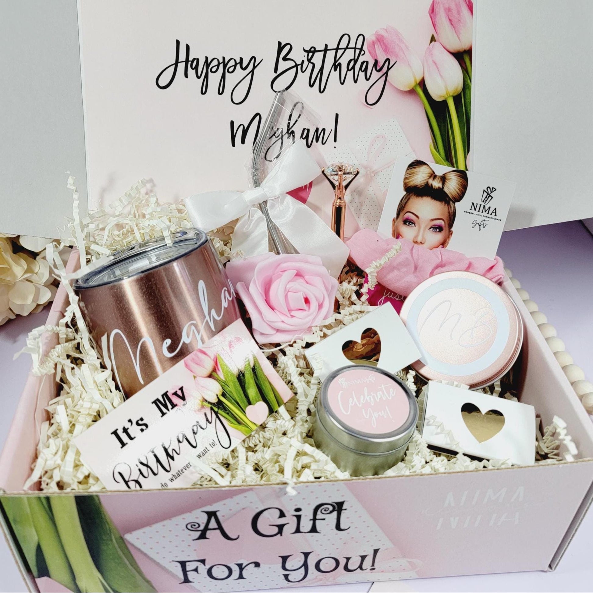 Birthday Gift Box for Best Friend, Personalized Spa Gift Set for Women, Custom 30th 40th 50th Birthday Gift for Her
