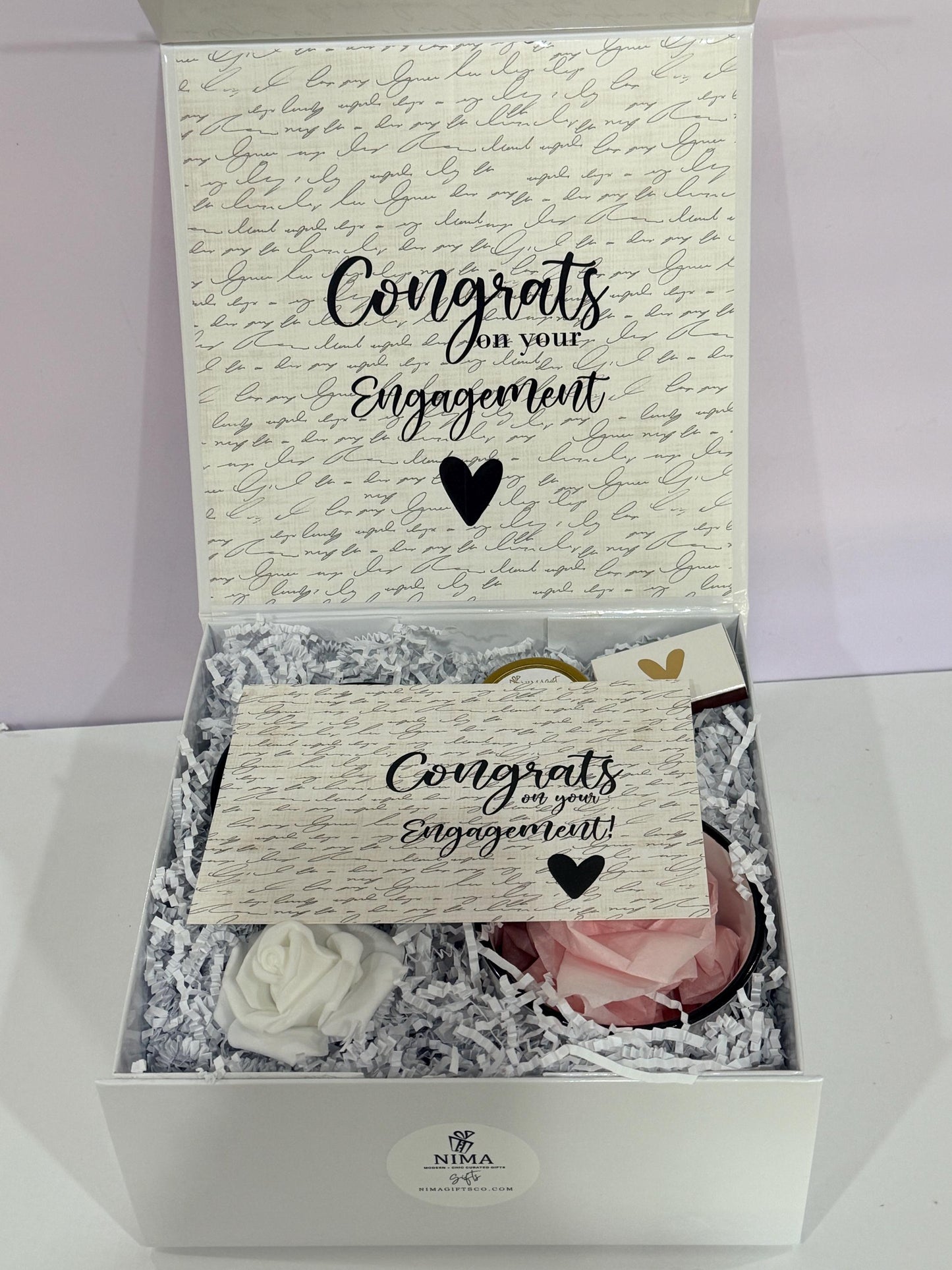 Personalized Engagement Gift Box for Couple – Future Mr and Mrs Gift Set with Matching Mugs, Luxury Bridal Shower & Engagement Party Present