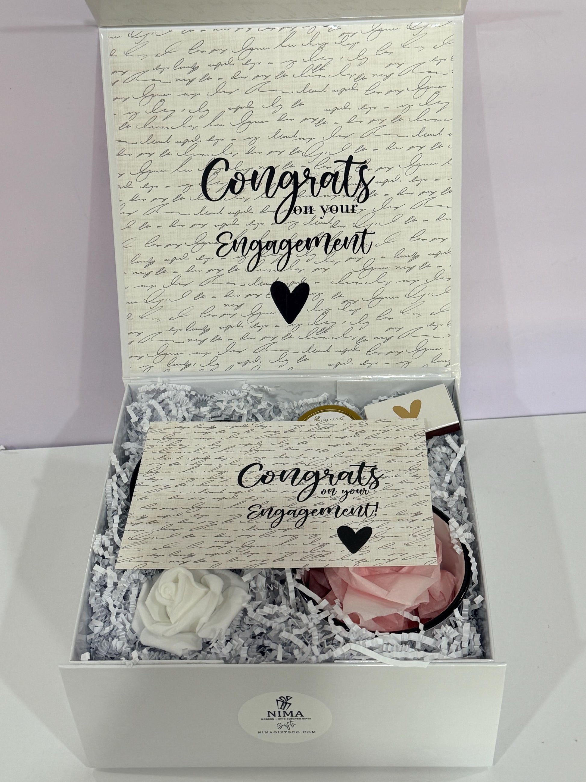 Personalized Engagement Gift Box for Couple – Future Mr and Mrs Gift Set with Matching Mugs, Luxury Bridal Shower & Engagement Party Present