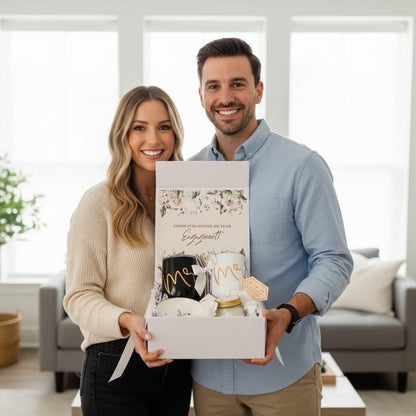 Personalized Engagement Gift Box for Couple | Mr & Mrs Keepsake Gift | NIMA Gifts