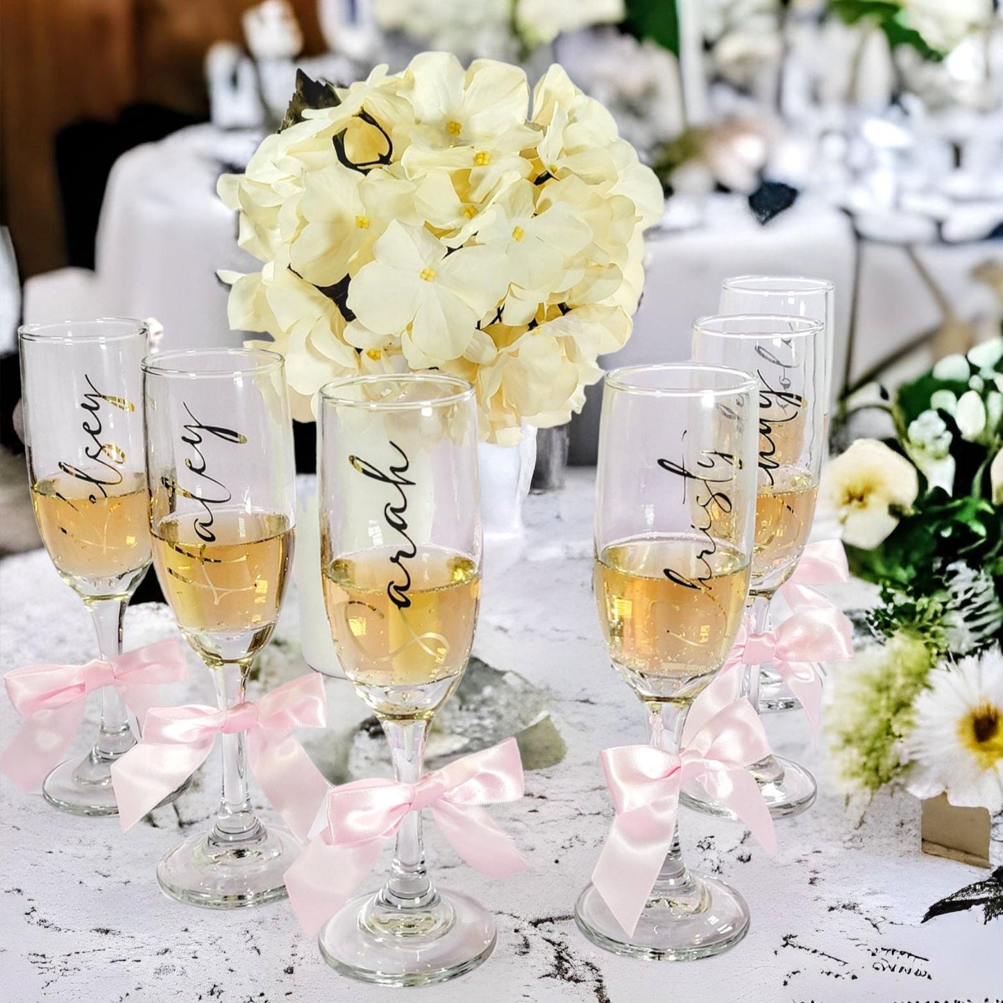 Personalized Champagne Flutes, Bridesmaid Proposal Gift, Wedding Flutes for Bridal Party