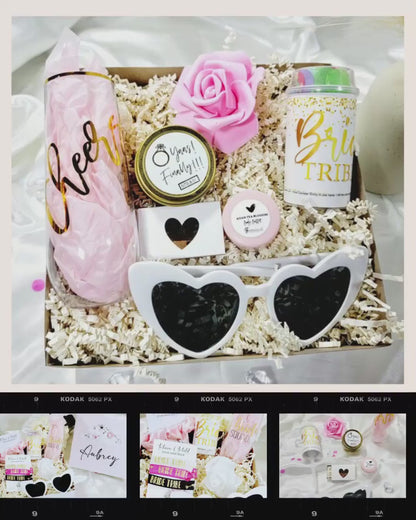 Pink and Gold Bridesmaid Proposal Box | Will You Be My Bridesmaid Gift Set | NIMA Gifts - BMPB005