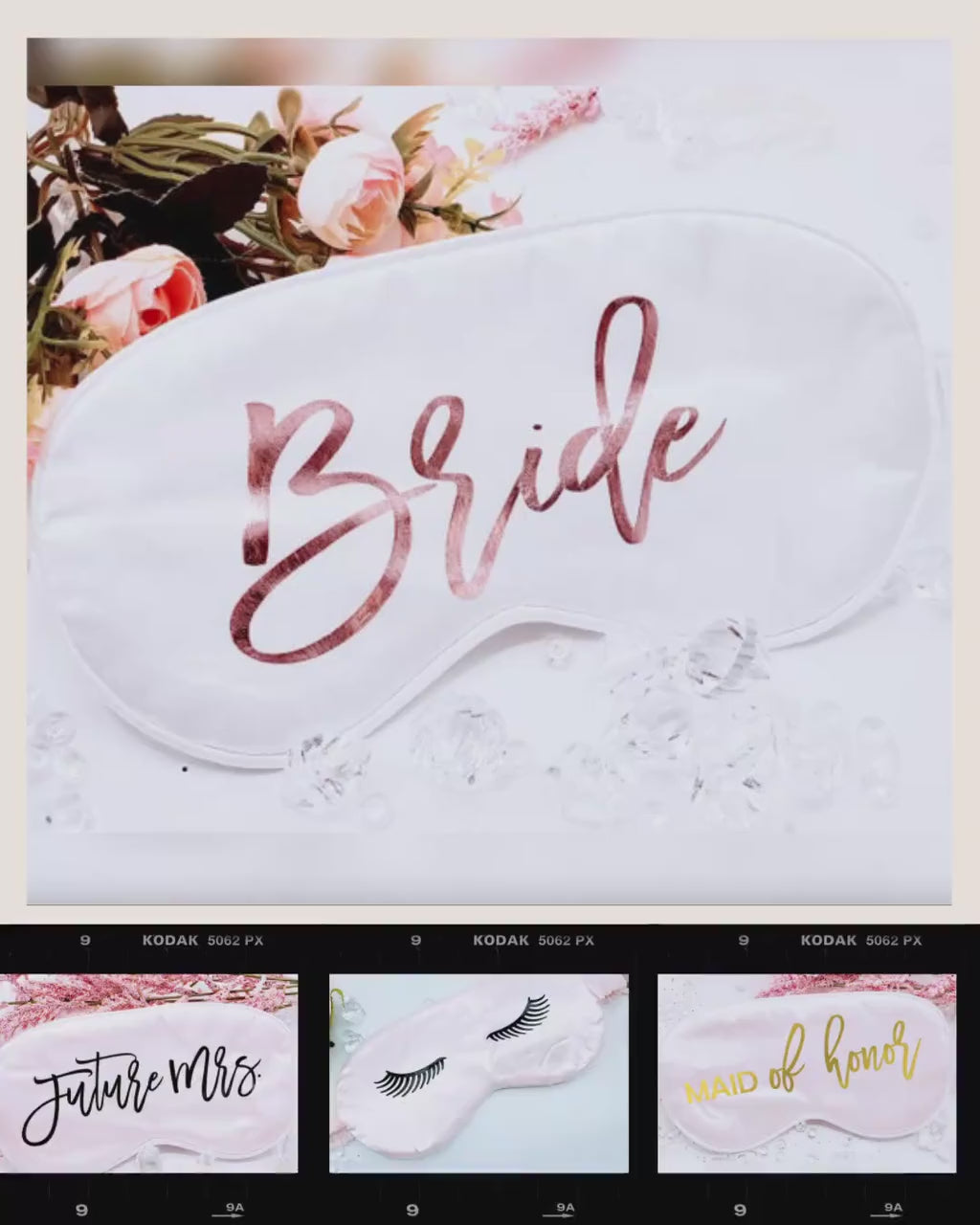 Bridesmaid Party Favor Gift, Personalized Sleep Mask, Maid of Honor Gift, Bridesmaid Proposal Gifts, Bride Gift - BMPG05