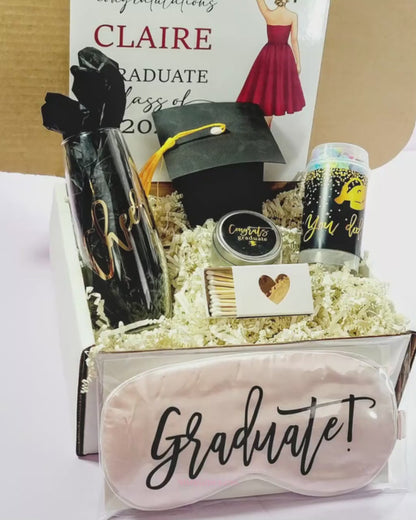 Personalized Graduation Gift Box for Her – College & High School Grad Gift 2026. Luxury Congrats Box – GGB011