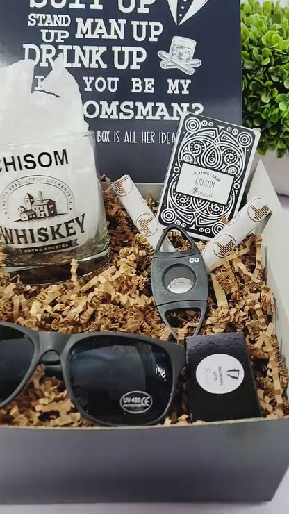 Groomsmen Proposal Gift Box, Personalized Will You Be My Groomsman Box, Asking Groomsmen, Best Man Proposal Box- GPGB016
