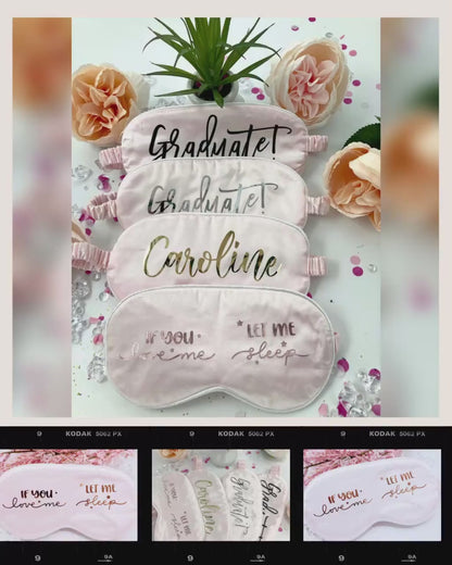 Graduate Sleep Mask, Graduation Gift Sleep Masks, Custom Silky Satin Mask, Graduation Gift - BMPG09