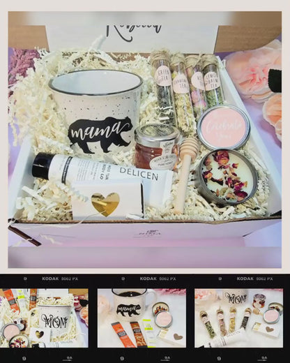Mothers Day Gift Tea Lover Gift Box Set, Birthday Box Gift for Mom, Mom Gift Basket from Daughter or Son, Happy Birthday Gift Box- MDGF018
