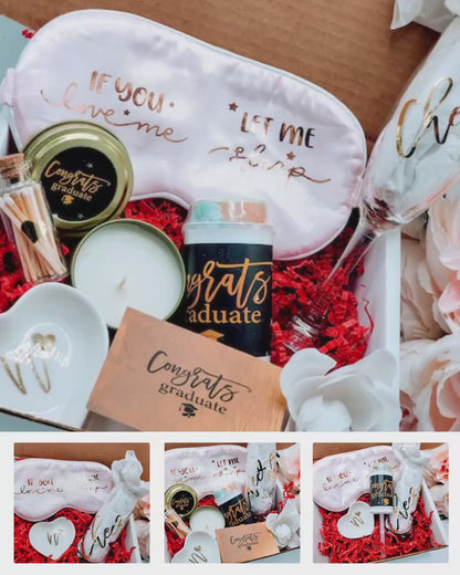 Celebrate Her Achievement with the Perfect Graduation Gift Box Just for Her – Personalized Gifts for College, Masters, or High School Graduates! Class of 2026, High School Grad, HS Graduation Gift Set - GGB02A