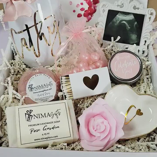 Pregnancy Gift Basket, New Mom Gift Box, Gifts for Expecting New Moms, Postpartum Care Package, Baby Shower Gift, Pregnancy Gifts - MTBGB002