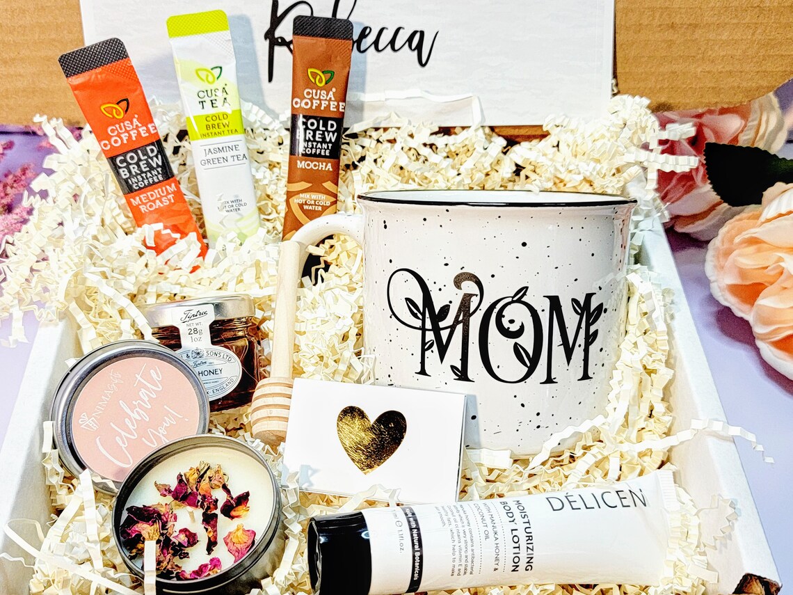 Mothers Day Gift Tea Lover Gift Box Set, Birthday Box Gift for Mom, Mom Gift Basket from Daughter or Son, Happy Birthday Gift Box- MDGF018