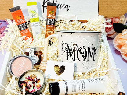 Tea lover gift box set from NIMA Gifts, with assorted teas and gift basket for Mother's Day or birthday celebration.
