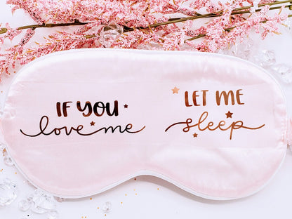 Silky satin graduate sleep mask with custom graduation design, perfect for graduation gift and sleep comfort.