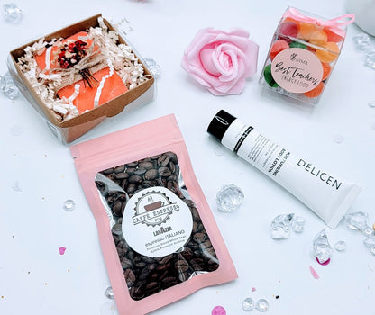 End of Year Teacher Gift Box by NIMA Gifts with coffee, perfect teacher appreciation gift basket for expressing gratitude.