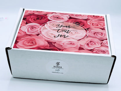 Tea lover birthday gift set with a personalized mug, cozy spa gift box, and birthday basket for women, featuring relaxing spa items.