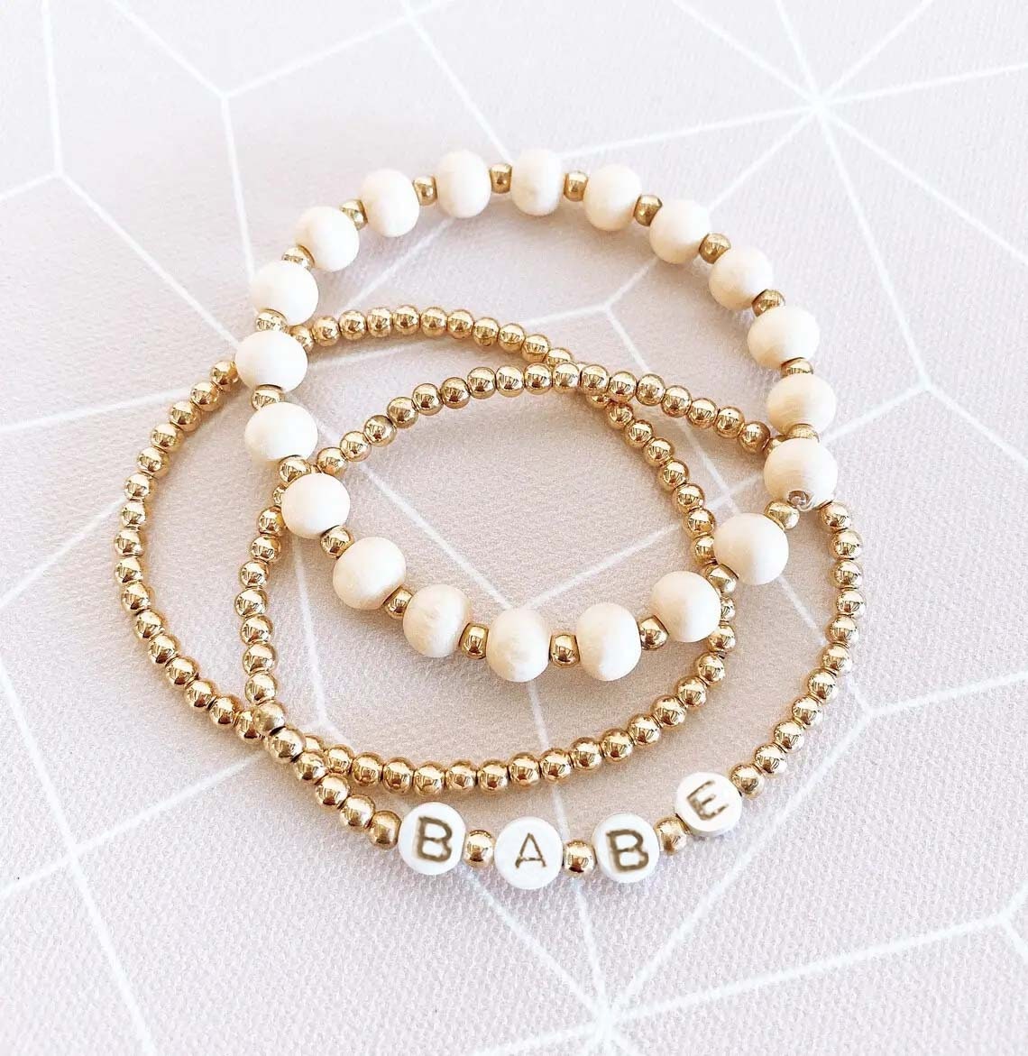 Bridesmaid Jewelry for Bridesmaid Gifts Babe Bracelet Gift for Maid of Honor Bachelorette Party Gifts for Her  Bracelet Set - BMGBB01