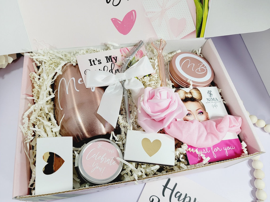 Birthday Gifts Box for Best Friend, Spa Gift for Women Gift Basket, Happy Birthday Box, 30th Birthday or 40th Birthday Spa Gift Set - BD0101