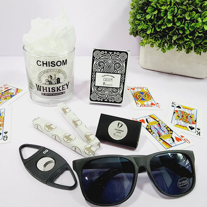 Personalized groomsmen proposal gift box with "Will You Be My Groomsman" message, featuring a stylish box and decorative elements.