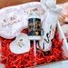 Personalized graduation gift box for her, perfect for college, master's, or high school grads, featuring celebratory items.
